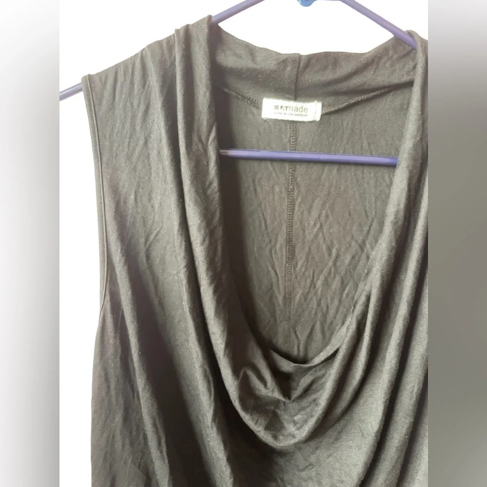 LAMADE black short sleeve cowl neck blouse size S - Picture 2 of 4